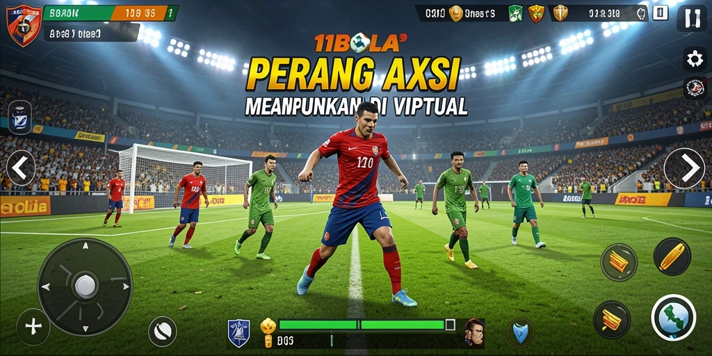Tangkapan layar utama dari gameplay aksi di 11BOLA.