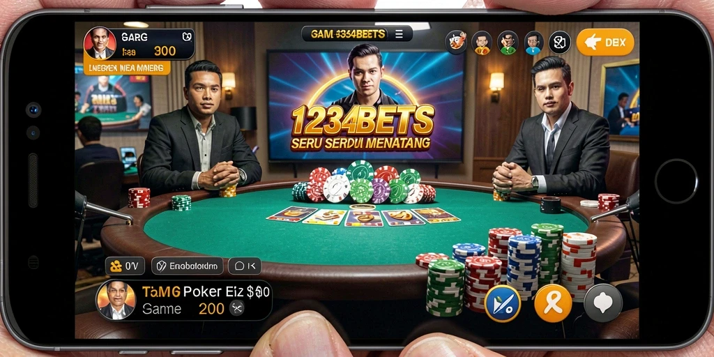 Gameplay poker yang menegangkan dan seru di 1234BETS.