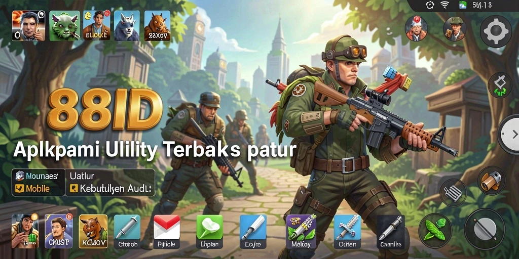 Tampilan utama 88ID dengan fitur-fitur Utility yang lengkap.