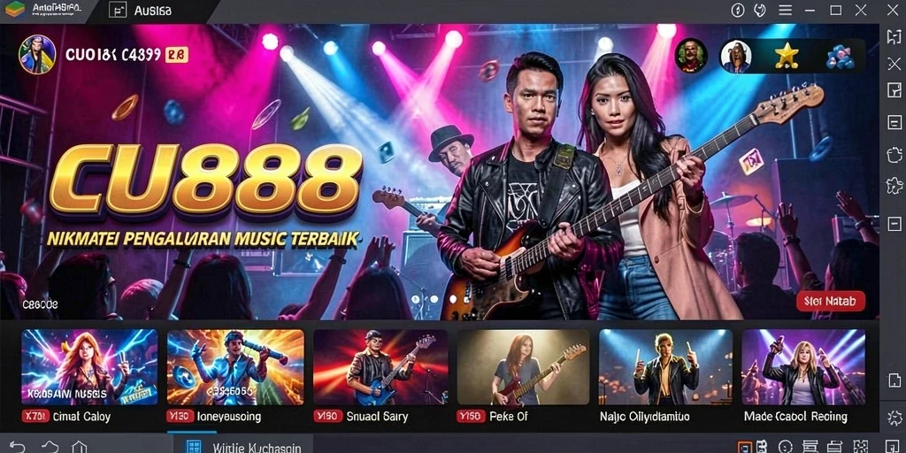 Screenshot utama CU888 menampilkan gameplay interaktif yang seru.