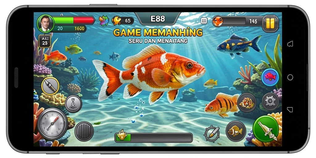 Tangkapan ikan besar dalam gameplay E88 yang seru.