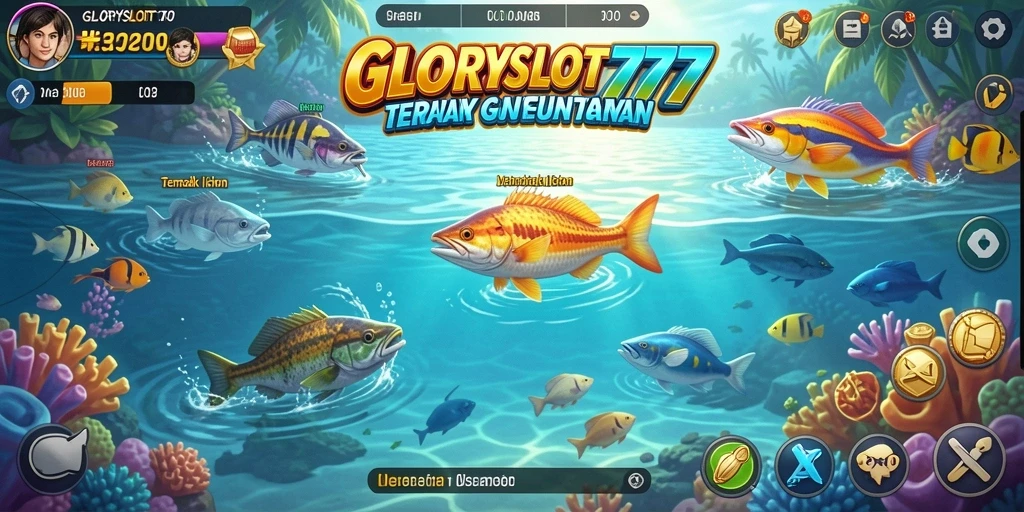 Tampilan menarik dari gameplay Tembak Ikan GLORYSLOT777.