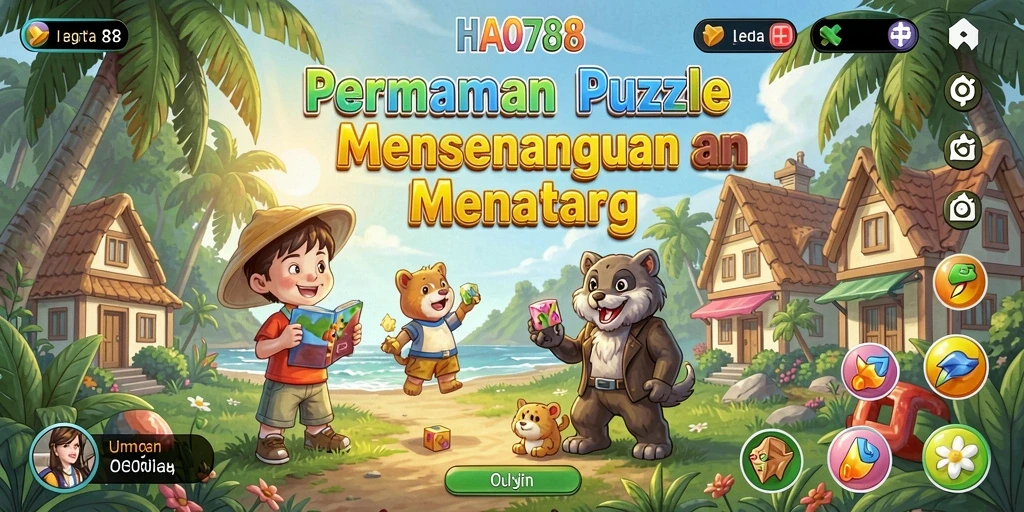 Tampilan gameplay menantang dan warna-warni dari HAO788.