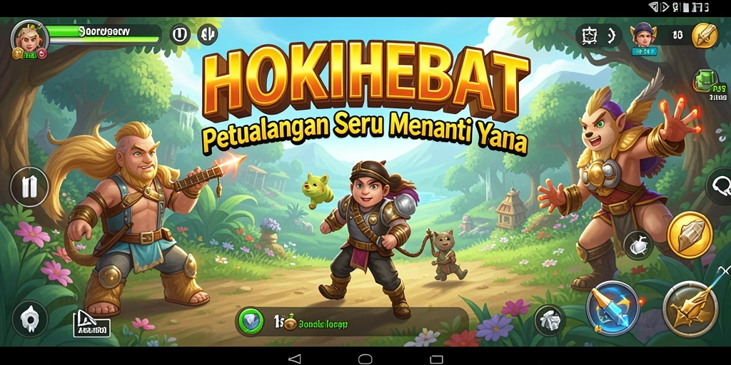 Gameplay petualangan HOKIHEBAT yang seru dan mendebarkan.