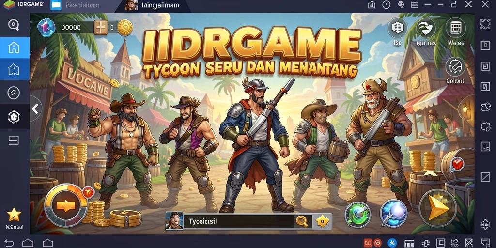 Screenshot gameplay IDRGAME yang menampilkan strategi bisnis Tycoon.