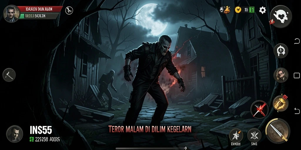 Gameplay INS55 yang menegangkan dengan atmosfer horror yang mencekam.
