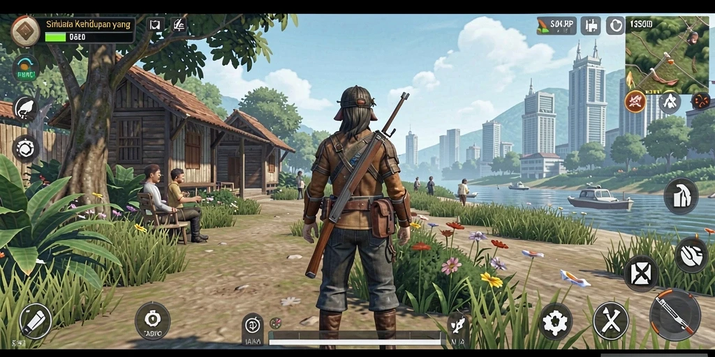 Tampilan gameplay KAKRP yang menarik dan penuh dengan aktivitas.