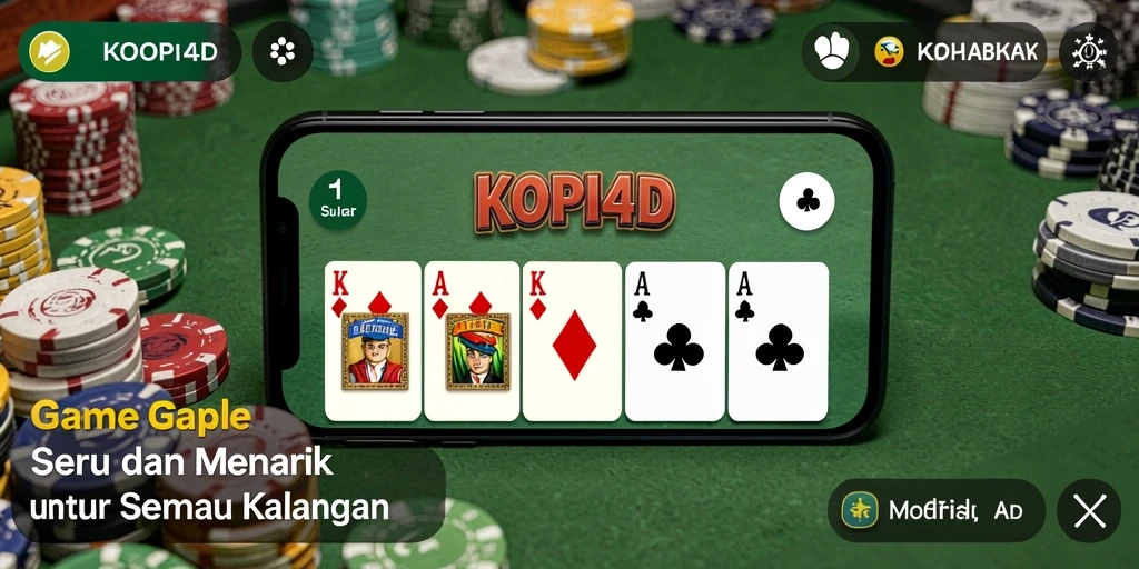 Tampilan gameplay Gaple yang seru di KOPI4D.