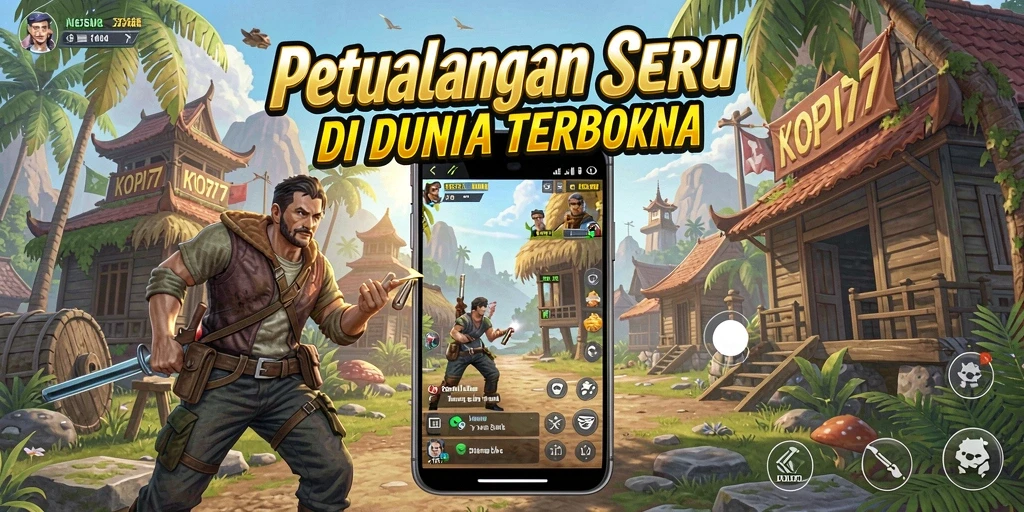Screenshot KOPI77 menampilkan petualangan mendebarkan di dunia terbuka.