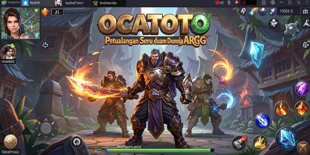 Screenshot gameplay OCATOTO menampilkan aksi seru dalam pertarungan ARPG.