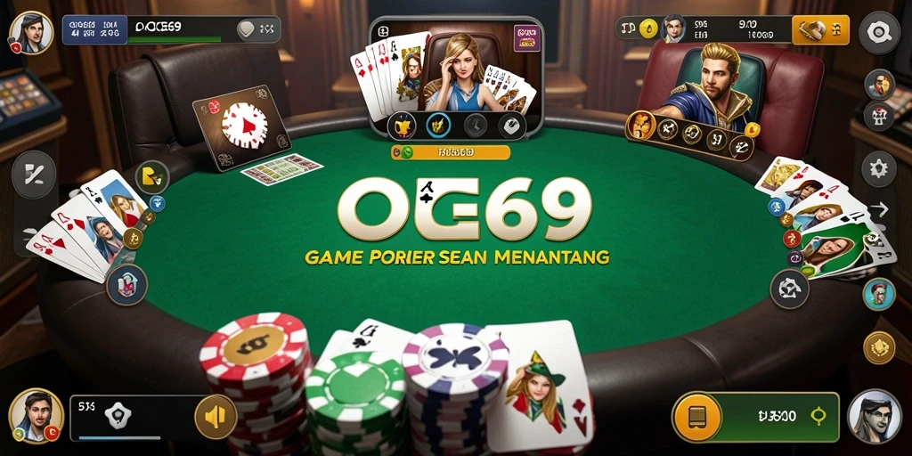 Tampilan gameplay poker yang menarik dan dinamis di OCE69.