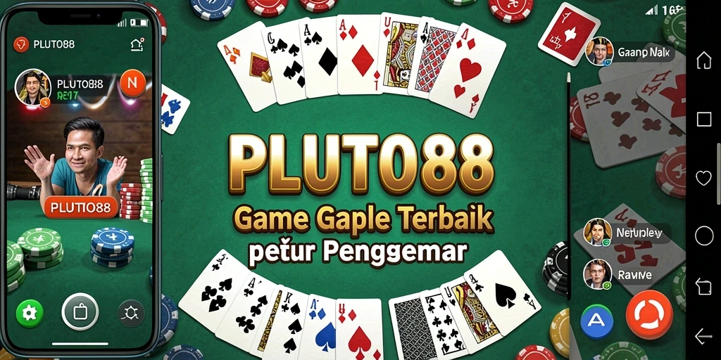 Screenshot gameplay PLUTO88 yang menampilkan momen seru Gaple.