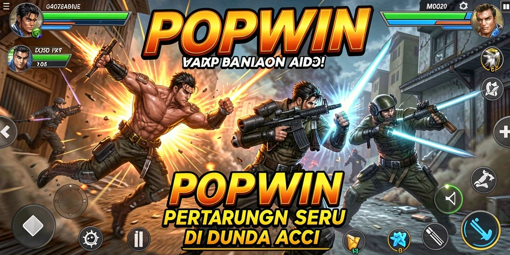 Screenshot gameplay <strong>POPWIN</strong> menampilkan pertarungan seru dengan aksi mendebarkan.