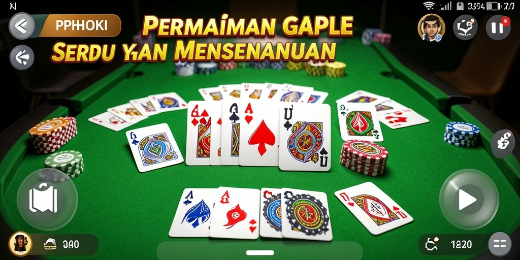 Screenshot PPHOKI menampilkan suasana seru bermain Gaple.