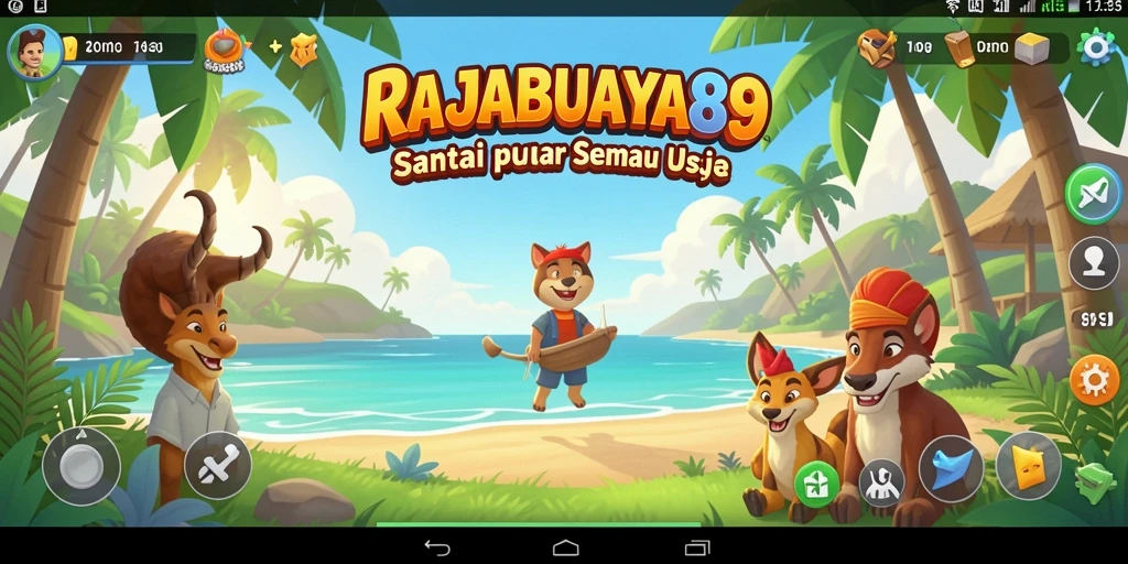 Tampilan gameplay RAJABUAYA89 yang penuh warna dan menghibur.
