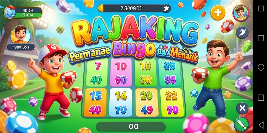 Screenshot menampilkan gameplay seru RAJAKING Bingo.