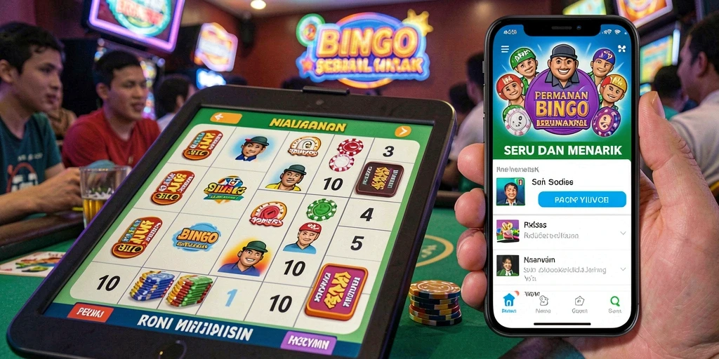 Gameplay mengasyikkan Bingo di RK55 dengan warna-warni menarik.