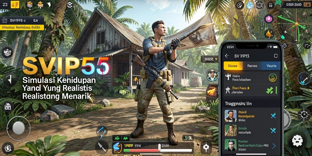 Gameplay seru dan interaktif dalam SVIP5 yang menampilkan kehidupan sehari-hari.